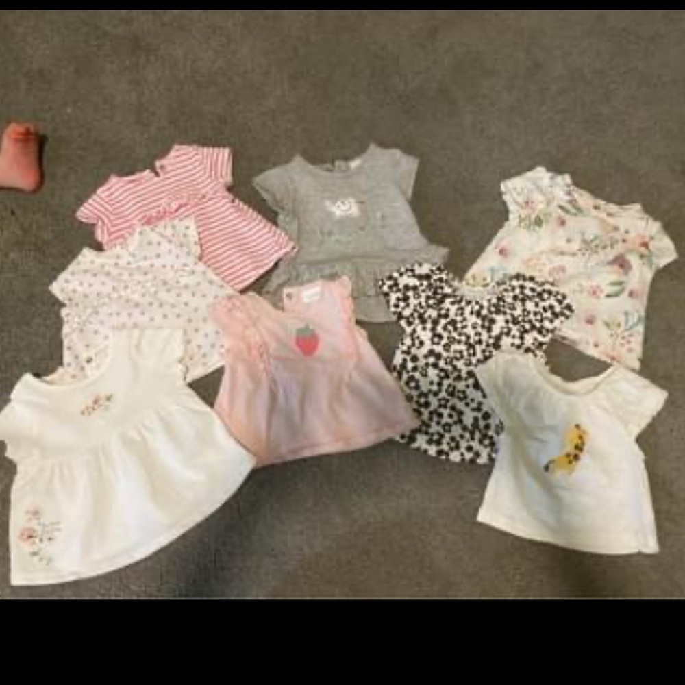 Baby girl tops - 0-3 months